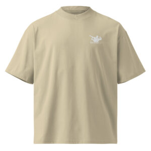 Unisex organic oversized high neck t-shirt